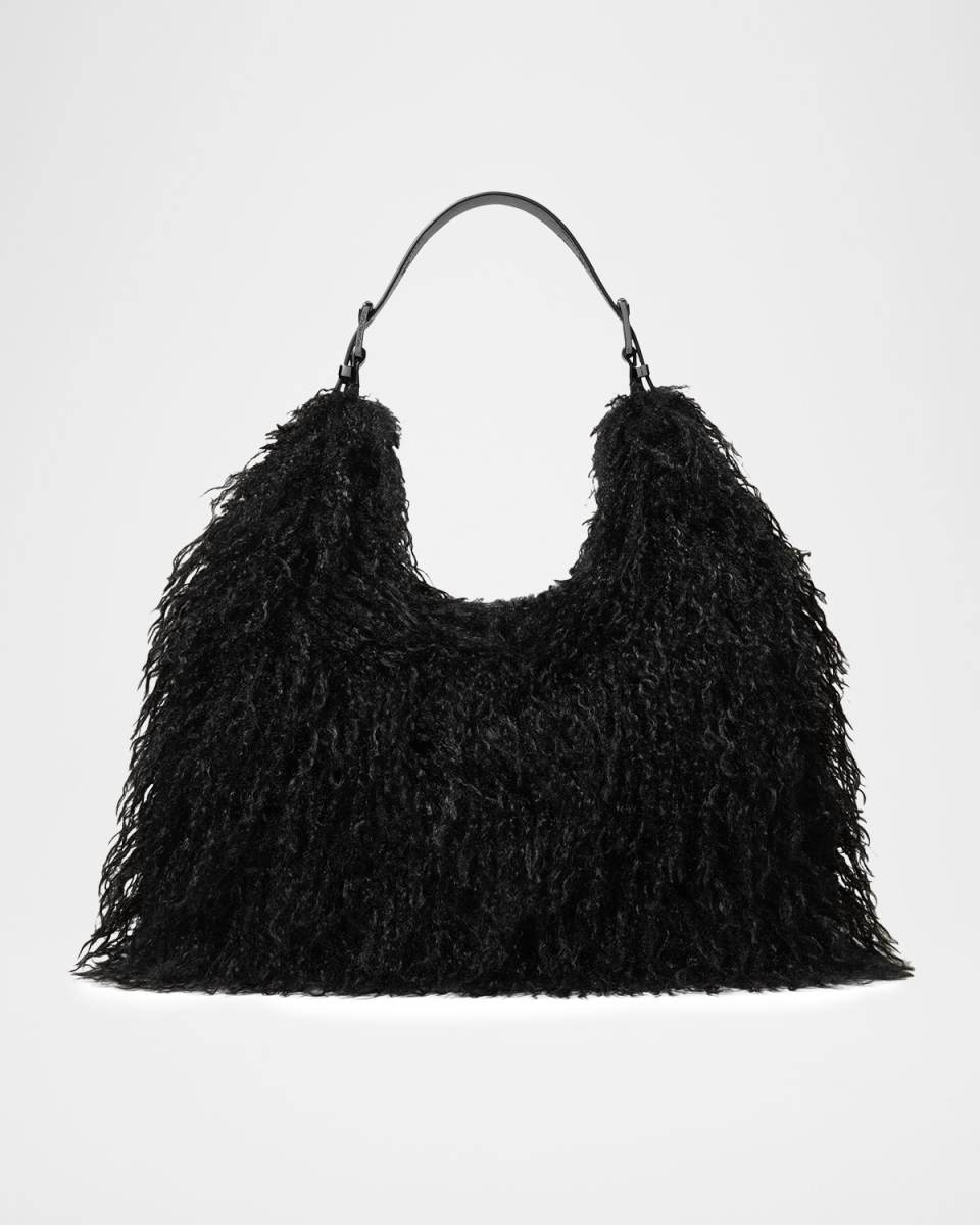 Nolita Large Faux Shearling Hobo Bag